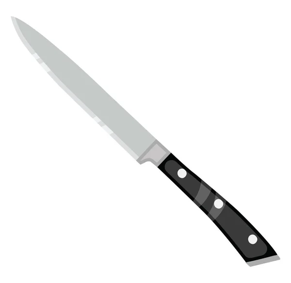 Long Sharp Knife Illustration Vector White Background — Stock Vector