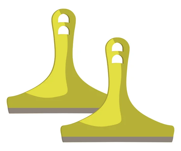 Gelbe Küchenwischer Illustration Vektor Auf Weißem Hintergrund — Stockvektor