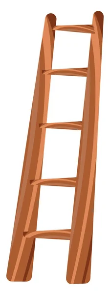 Oude Houten Ladders Illustratie Vector Een Witte Achtergrond — Stockvector