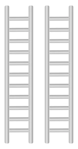 Escaleras Plata Ilustración Vector Sobre Fondo Blanco — Archivo Imágenes Vectoriales