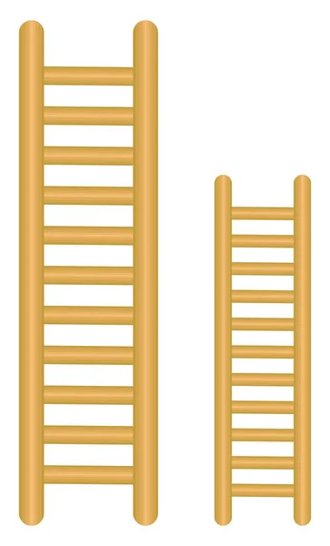 Grote Kleine Ladders Illustratie Vector Een Witte Achtergrond — Stockvector