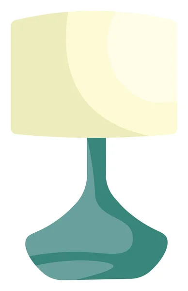 Zelená Stolní Lampa Ilustrace Vektor Bílém Pozadí — Stockový vektor