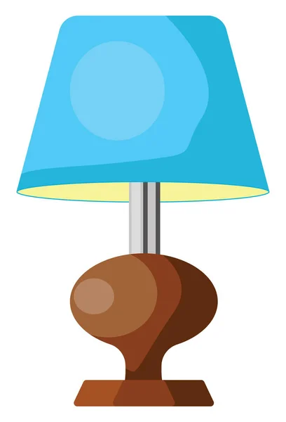 Blauwe Houten Lamp Illustratie Vector Een Witte Achtergrond — Stockvector