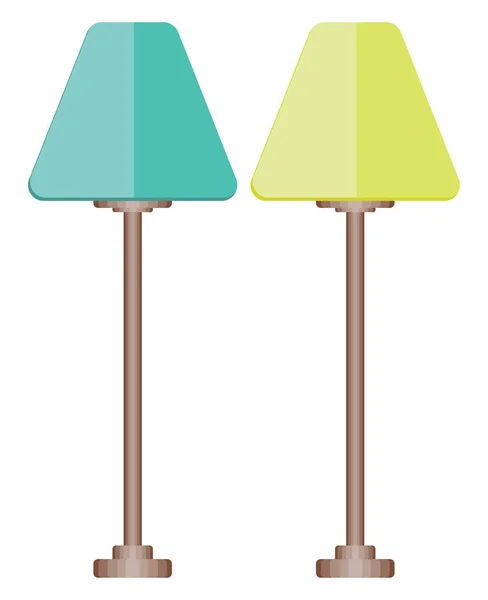 2つの背の高いランプ イラスト 白い背景のベクトル — ストックベクタ