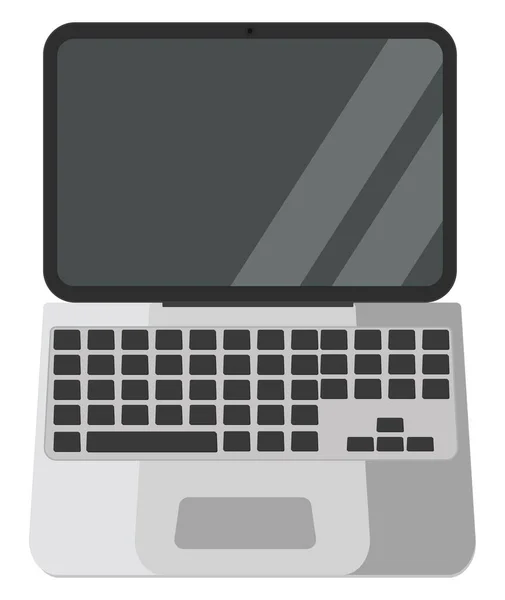 Grauer Laptop Illustration Vektor Auf Weißem Hintergrund — Stockvektor