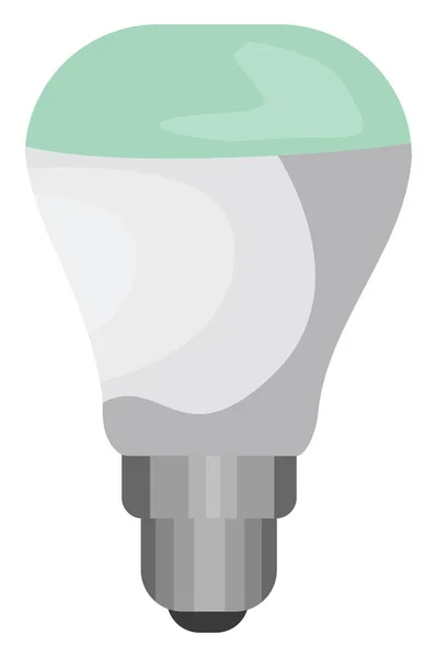 Ampoule Verte Illustration Vecteur Sur Fond Blanc — Image vectorielle