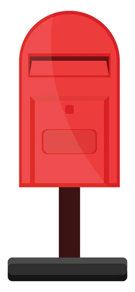 Red Mail Box Illustration Vector White Background — Stock Vector