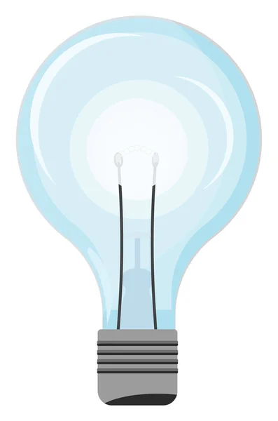 シンプルな電球 イラスト 白い背景のベクトル — ストックベクタ