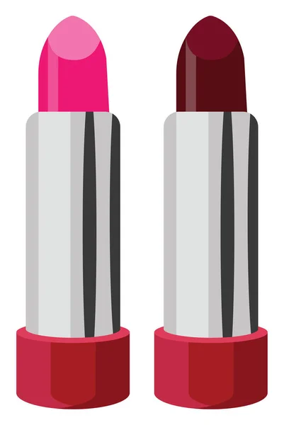 Maquillaje Lápiz Labial Ilustración Vector Sobre Fondo Blanco — Vector de stock