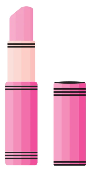 Rouge Lèvres Rose Illustration Vecteur Sur Fond Blanc — Image vectorielle