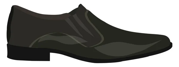 Zapatos Negros Para Hombre Ilustración Vector Sobre Fondo Blanco — Vector de stock