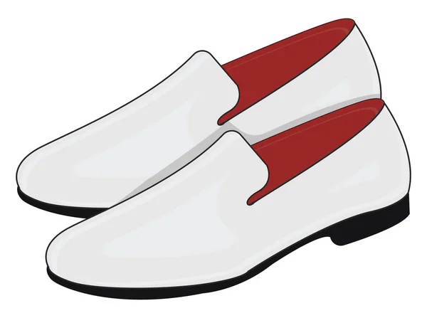 Chaussures Modernes Blanches Illustration Vecteur Sur Fond Blanc — Image vectorielle