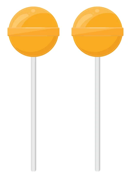 Lolipops Naranja Ilustración Vector Sobre Fondo Blanco — Archivo Imágenes Vectoriales