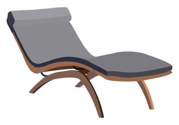 Lounge chair, illustration, vector on a white background.