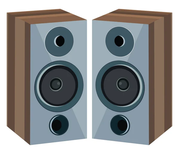 Loud Music Speakers Illustration Vector White Background — Stock Vector