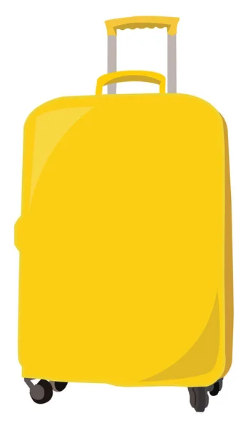 黄色の荷物イラスト白い背景のベクトル — ストックベクタ
