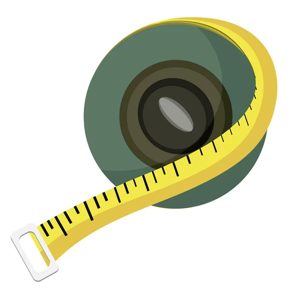 Fita Métrica Ilustração Vetor Sobre Fundo Branco —  Vetores de Stock