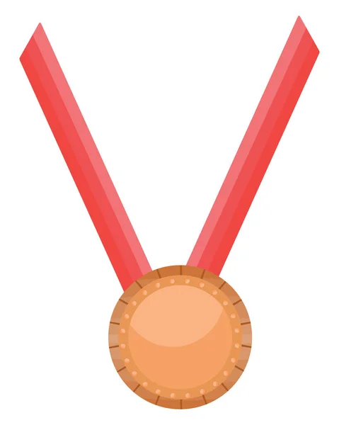 Бронзова Медаль Ілюстрація Вектор Білому Тлі — стоковий вектор