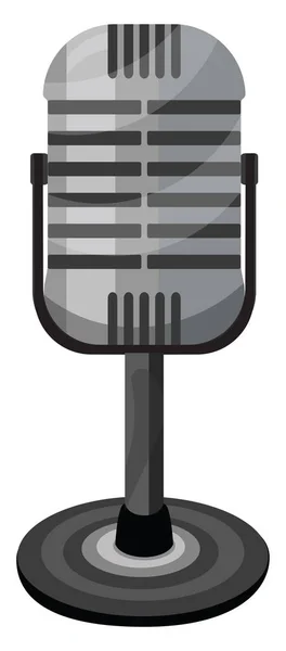 Микрофон Иллюстрация Вектор Белом Фоне — стоковый вектор