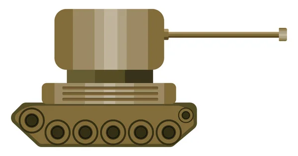 Tanque Militar Ilustración Vector Sobre Fondo Blanco — Vector de stock