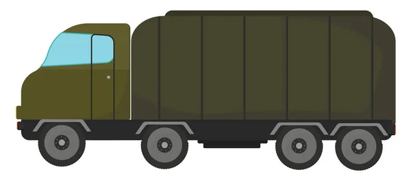 軍用トラックイラスト白い背景のベクトル — ストックベクタ