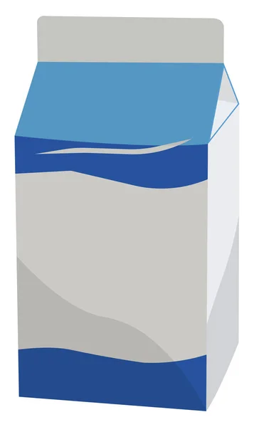 Scatola Latte Illustrazione Vettore Sfondo Bianco — Vettoriale Stock