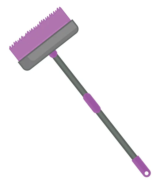 Purple Mop Brush Illustration Vector White Background — Stock Vector