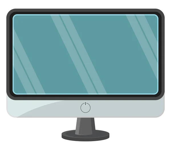 Computermonitor Illustration Vektor Auf Weißem Hintergrund — Stockvektor