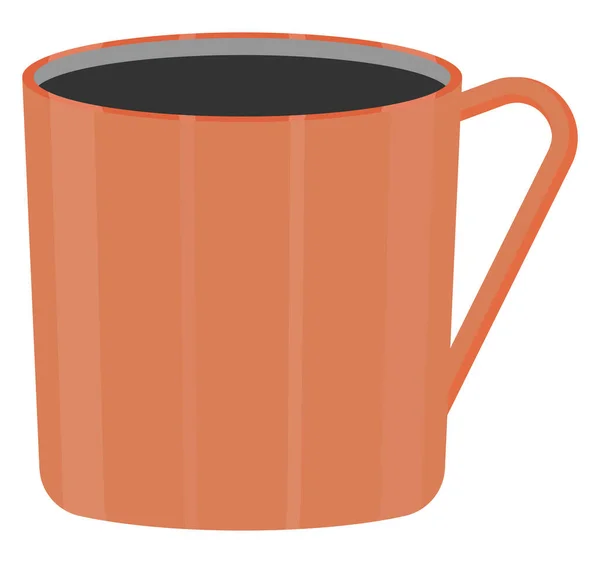 Narancs Csésze Kávé Illusztráció Vektor Fehér Alapon — Stock Vector