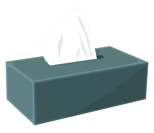灰色餐巾盒 白色背景上的矢量 — 图库矢量图片