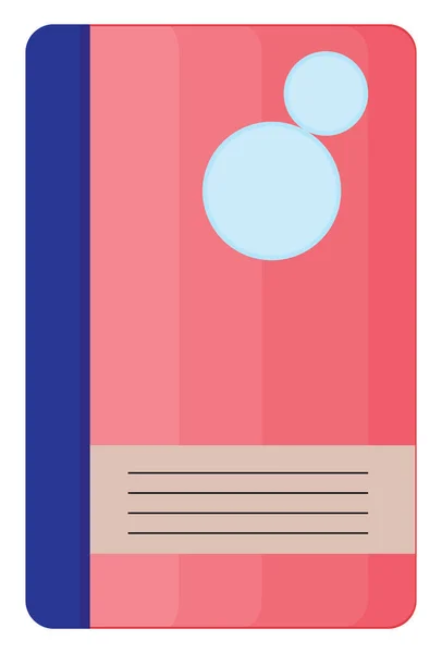 ピンクの学校の本 イラスト 白い背景のベクトル — ストックベクタ