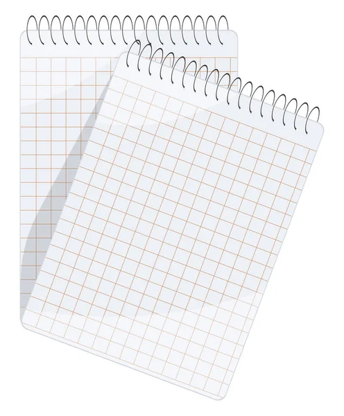 White Notebook Illustration Vector White Background — Stock Vector