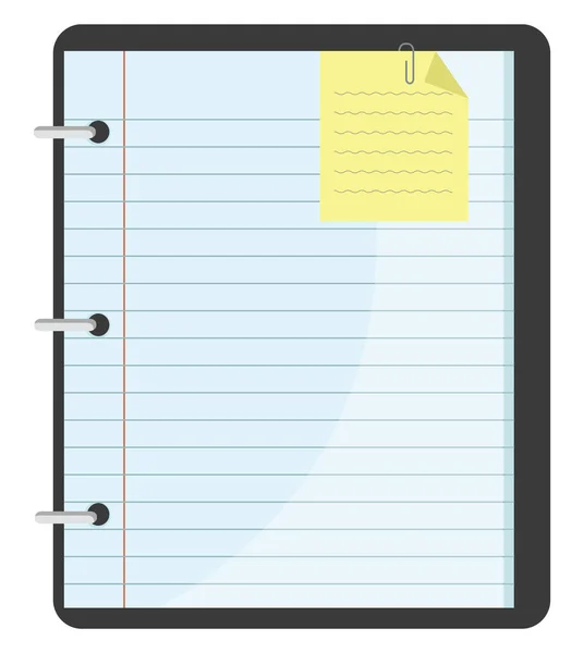 Office Notizbuch Illustration Vektor Auf Weißem Hintergrund — Stockvektor