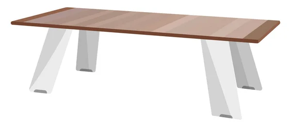 Kültéri Asztal Illusztráció Vektor Fehér Alapon — Stock Vector
