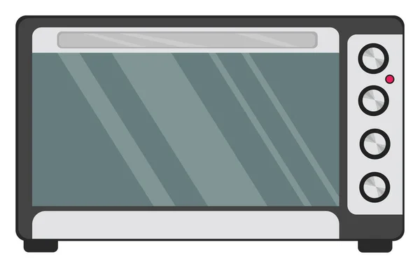 Keuken Magnetron Illustratie Vector Een Witte Achtergrond — Stockvector