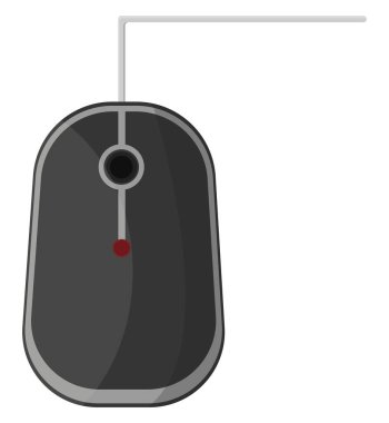 Bilgisayar faresi, illüstrasyon, beyaz arkaplan üzerindeki vektör.