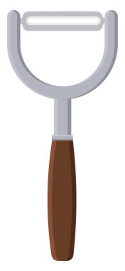 Kahverengi saplı soyucu, illüstrasyon, beyaz arkaplanda vektör.