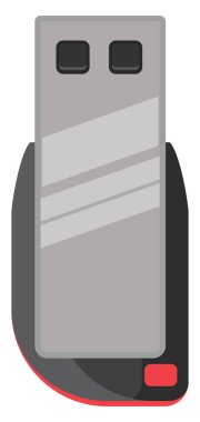 USB bellek sürücüsü, illüstrasyon, beyaz arkaplan üzerindeki vektör.
