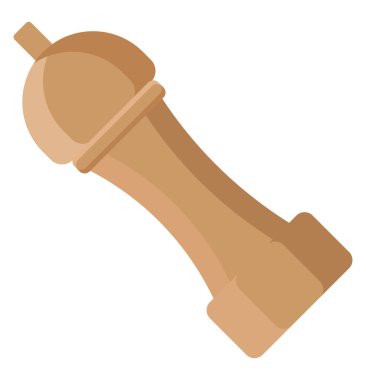 Biber değirmeni, illüstrasyon, beyaz arkaplandaki vektör.