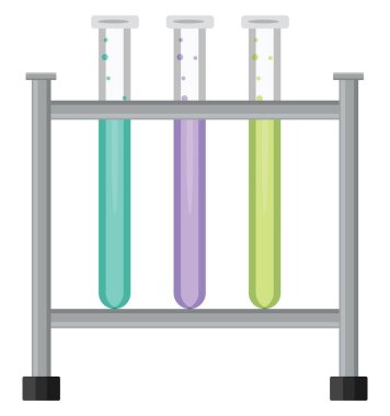 Test laboratuarı, illüstrasyon, beyaz arkaplan üzerindeki vektör.