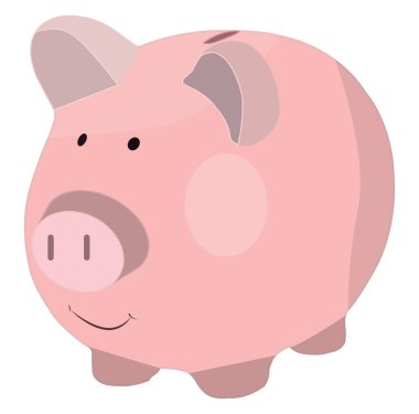 Piggy Tasarruf, illüstrasyon, beyaz arkaplan üzerinde vektör.