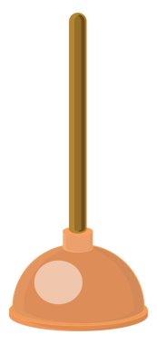 Turuncu pompa, illüstrasyon, beyaz arkaplandaki vektör.