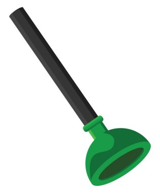 Yeşil pompa, illüstrasyon, beyaz arkaplandaki vektör.