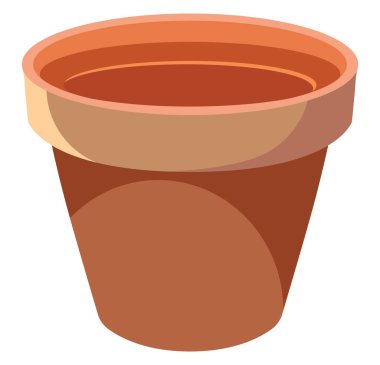 Çiçek saksısı, illüstrasyon, beyaz arkaplan üzerindeki vektör.