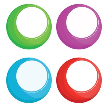 Dört bilardo topu, illüstrasyon, beyaz arkaplanda vektör.