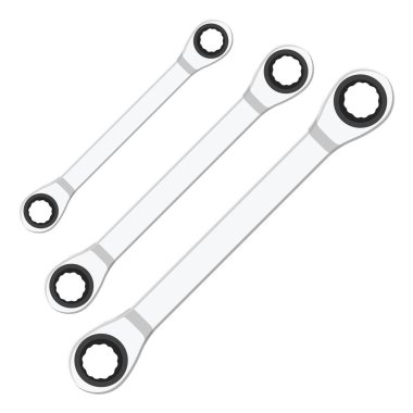 Çelik anahtarlar, illüstrasyon, beyaz arkaplandaki vektör.