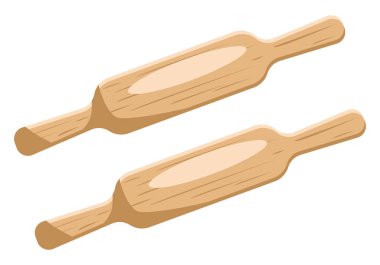 Tahta merdane, illüstrasyon, beyaz arkaplan üzerindeki vektör.