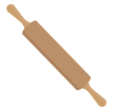 Beyaz zemin üzerinde hamur işi iğne, illüstrasyon, vektör.