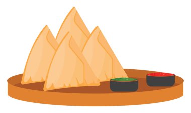 Samos çanağı, illüstrasyon, beyaz arkaplan üzerindeki vektör.