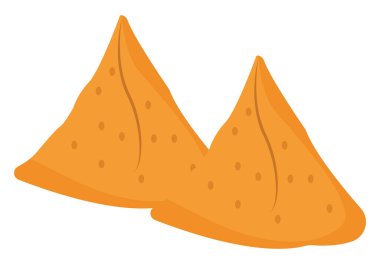 Lezzetli samos, illüstrasyon, beyaz arka planda vektör..